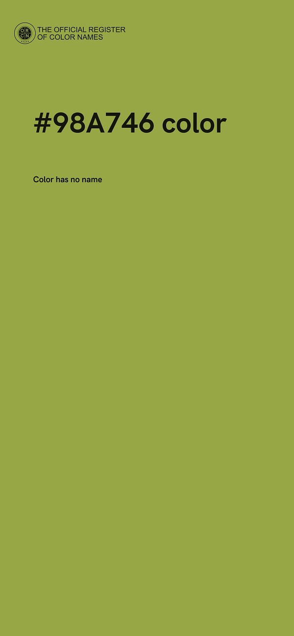 #98A746 color image