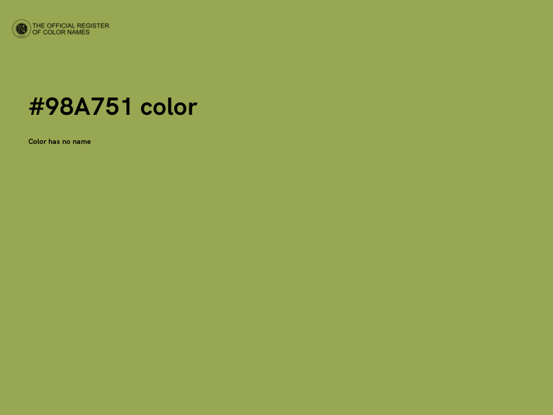 #98A751 color image