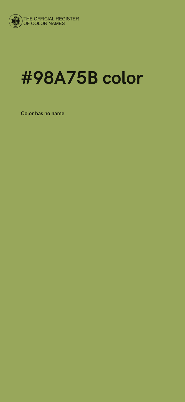 #98A75B color image
