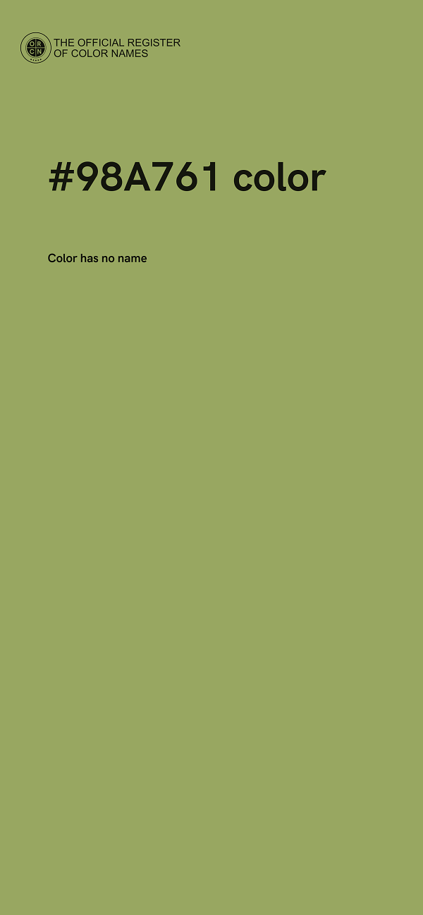 #98A761 color image