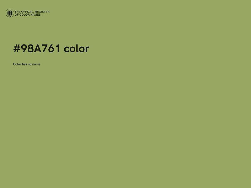 #98A761 color image