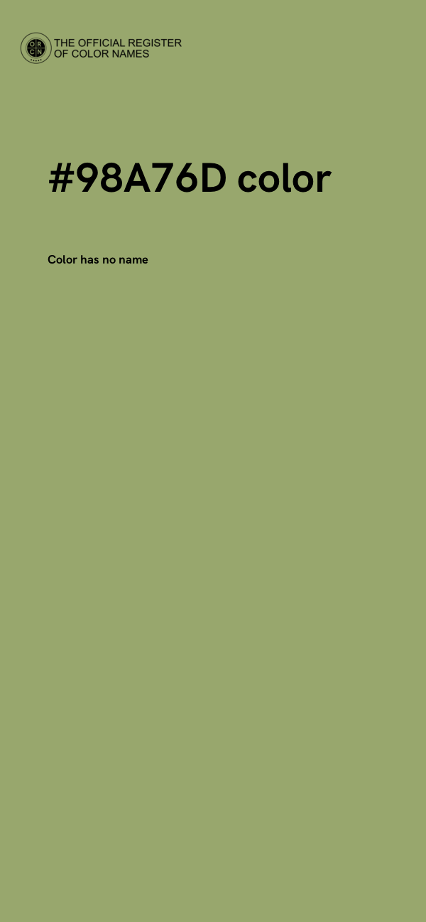 #98A76D color image