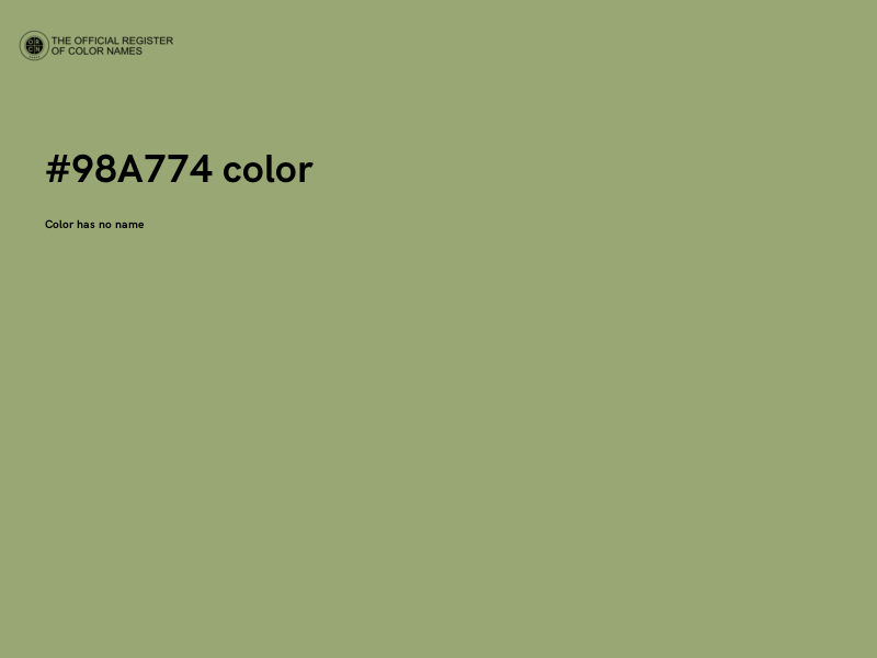 #98A774 color image