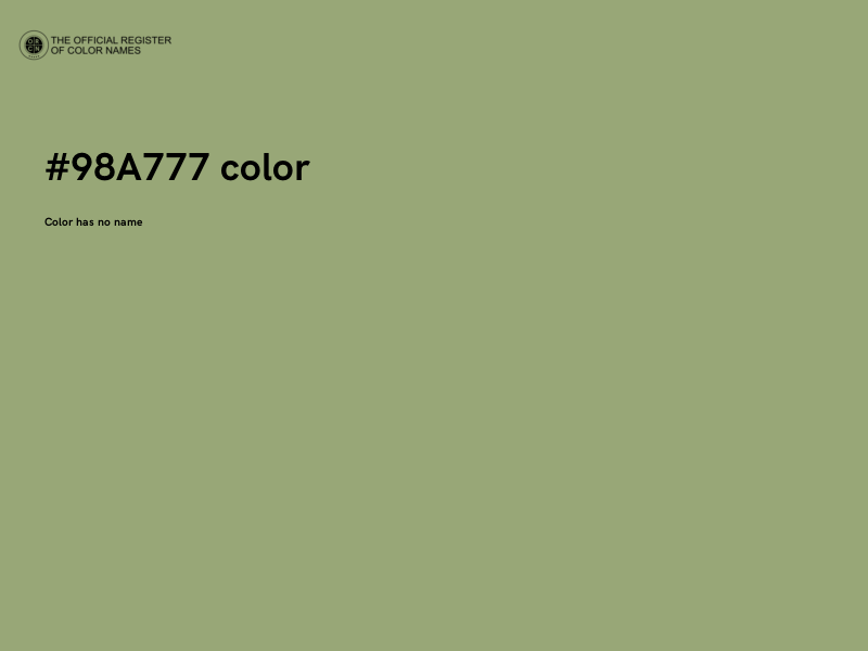 #98A777 color image