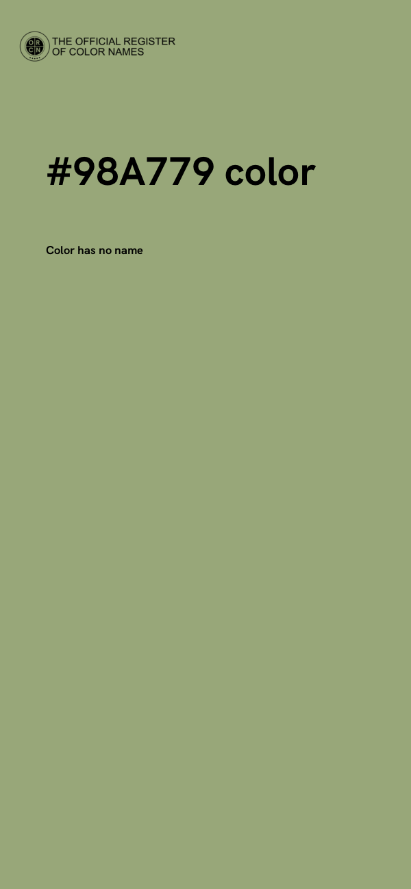 #98A779 color image