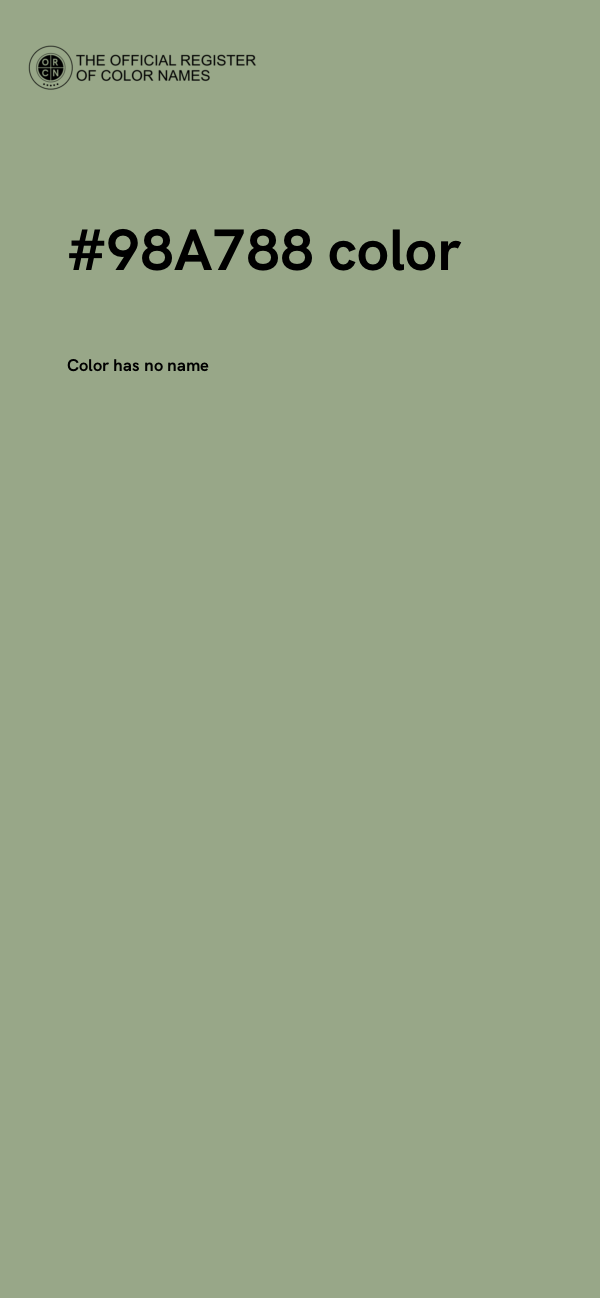 #98A788 color image