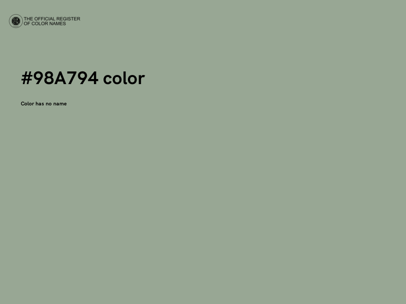 #98A794 color image