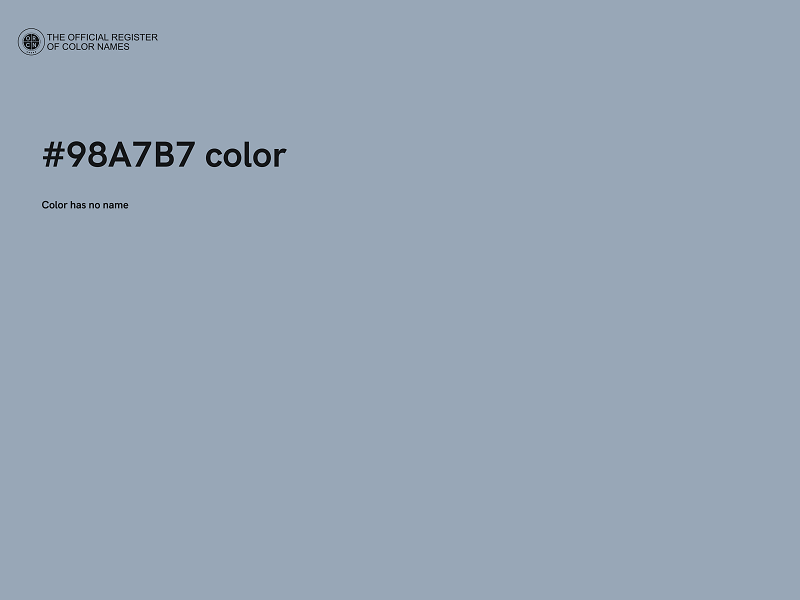#98A7B7 color image