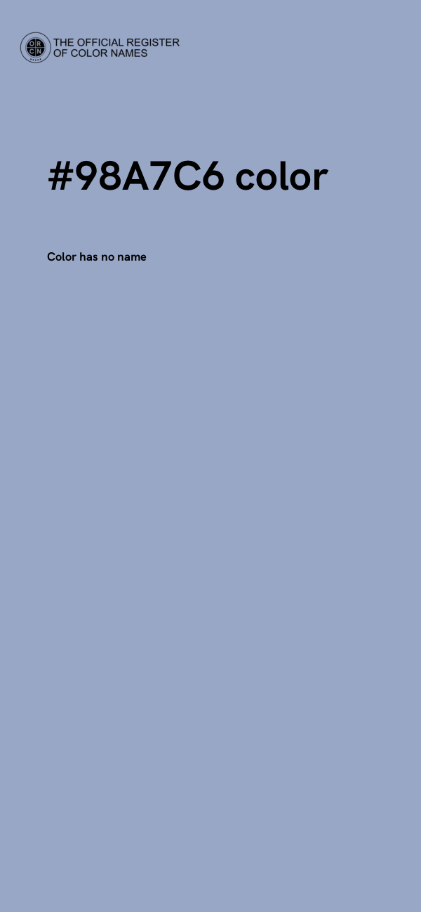 #98A7C6 color image