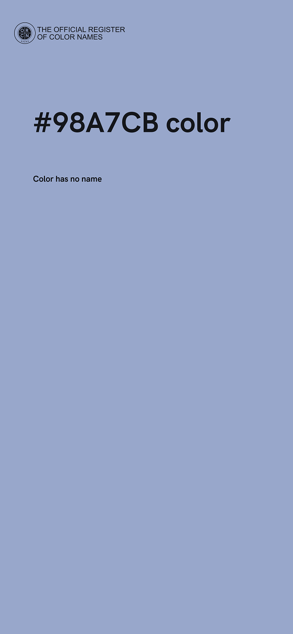 #98A7CB color image