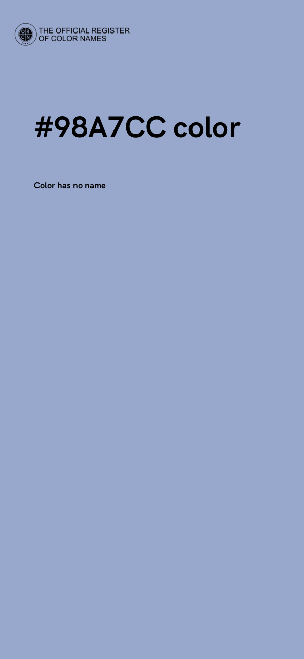 #98A7CC color image