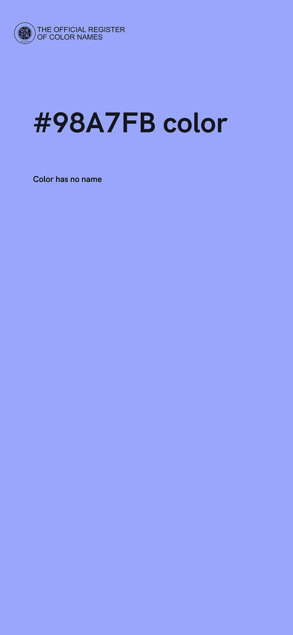 #98A7FB color image