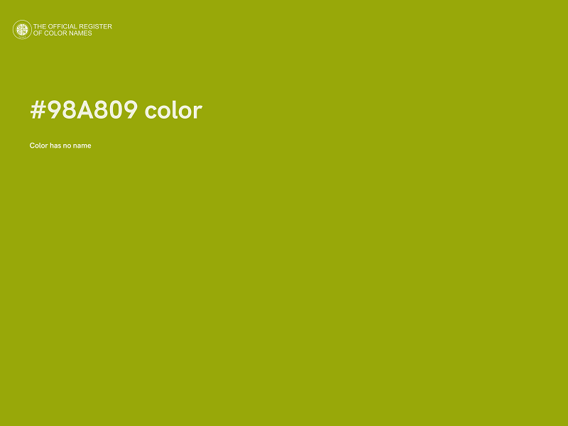 #98A809 color image