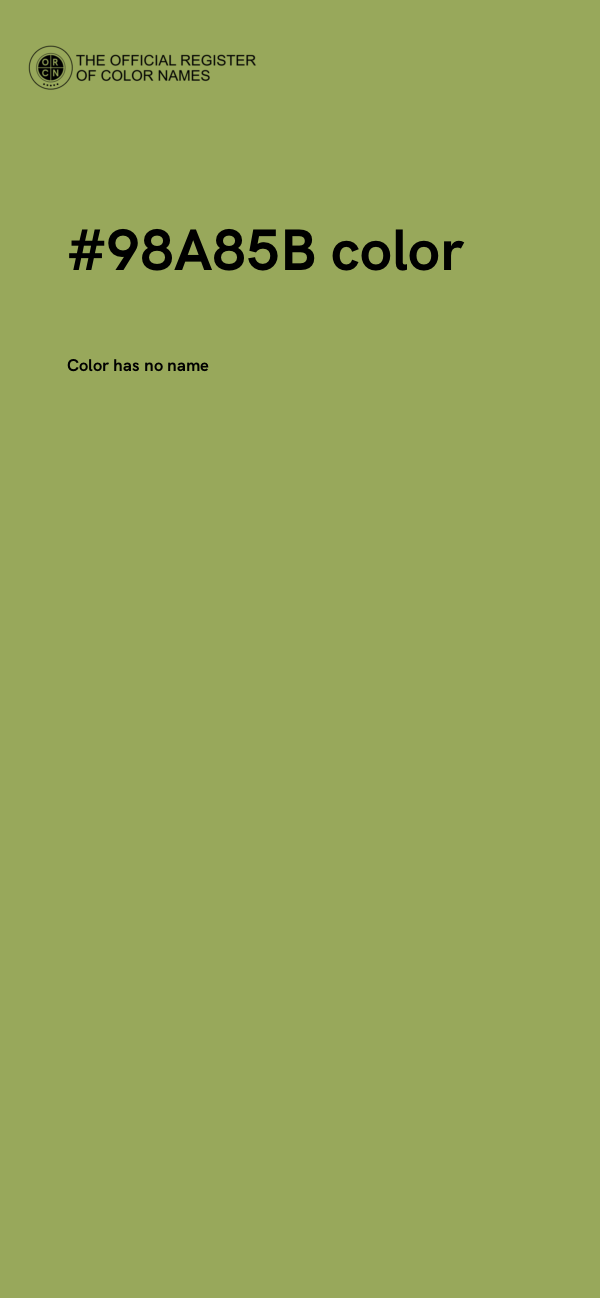 #98A85B color image