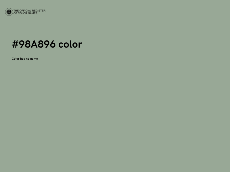 #98A896 color image