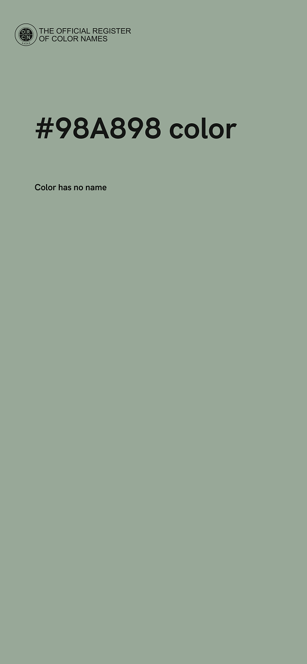 #98A898 color image