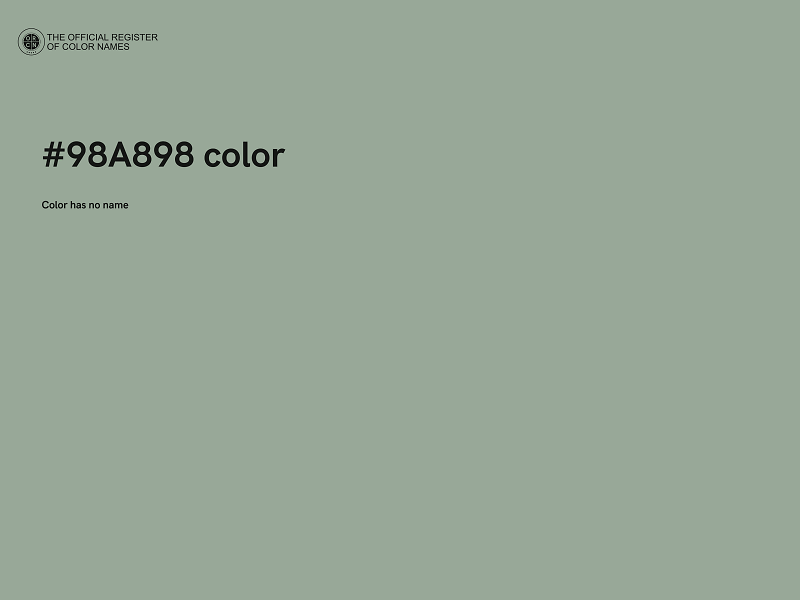 #98A898 color image