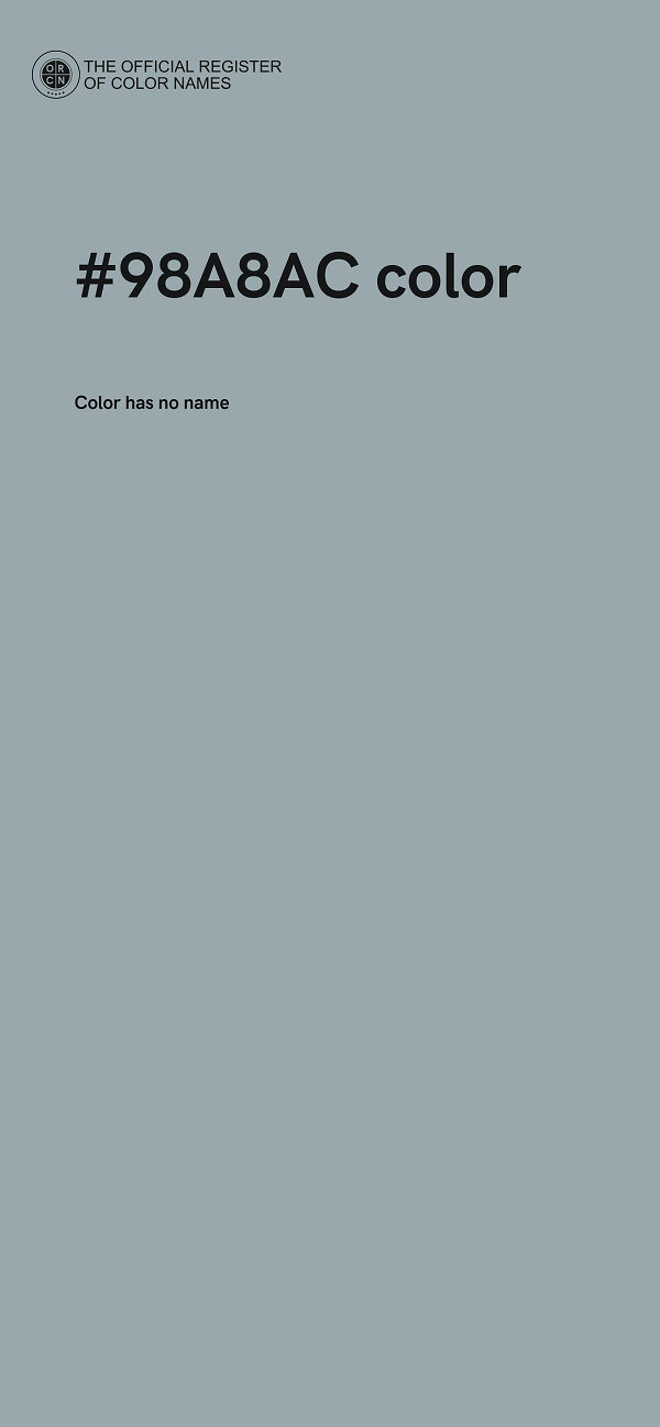 #98A8AC color image