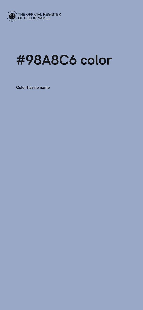 #98A8C6 color image