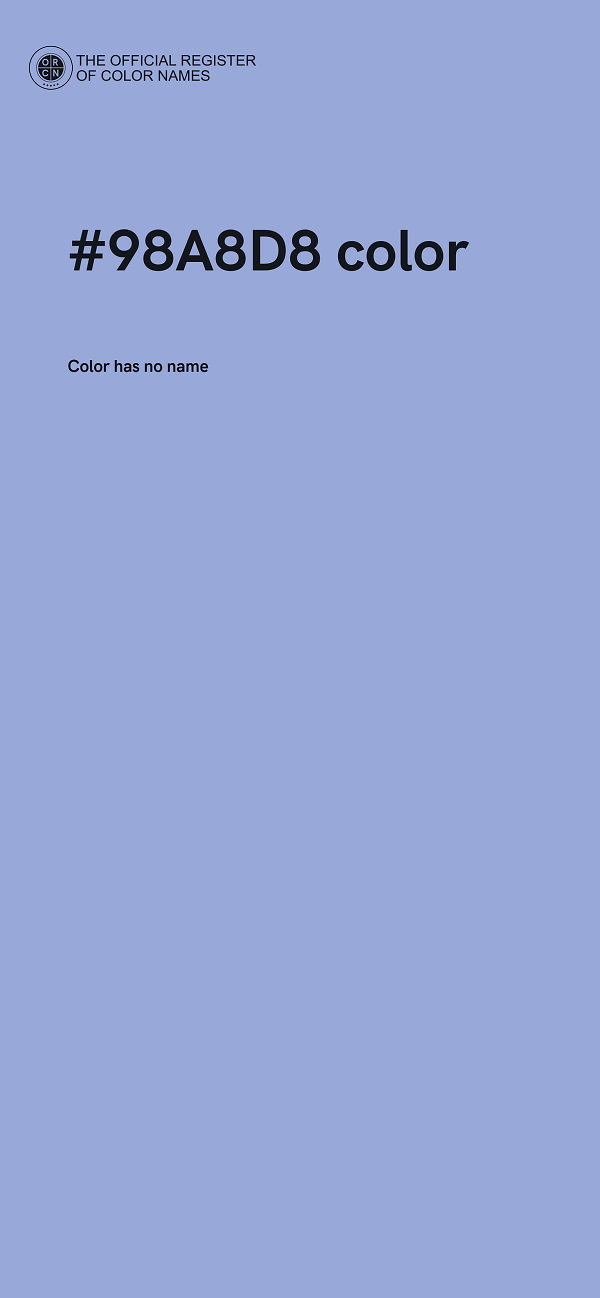 #98A8D8 color image