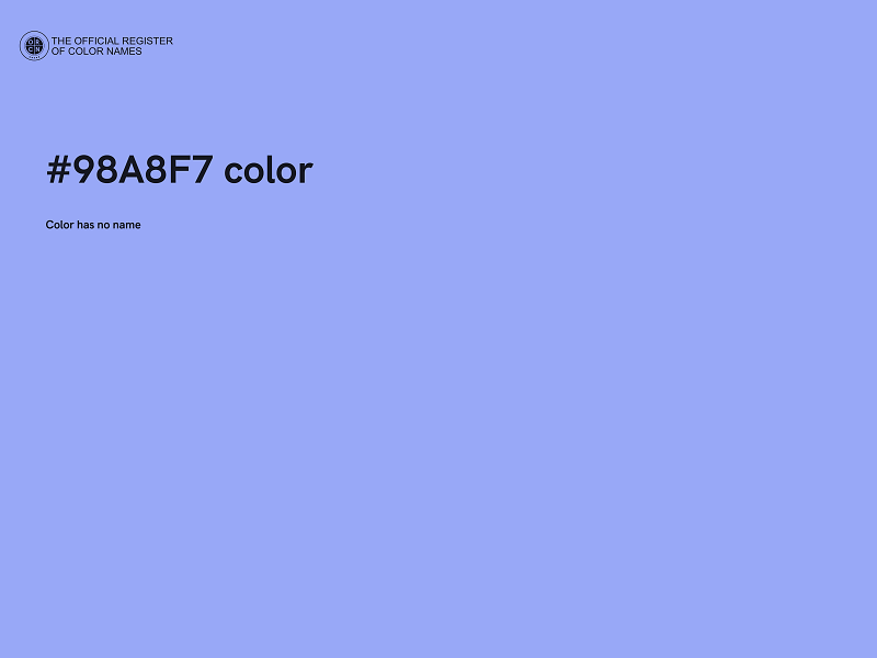 #98A8F7 color image