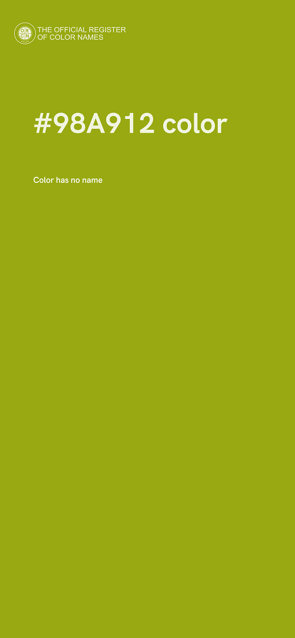 #98A912 color image