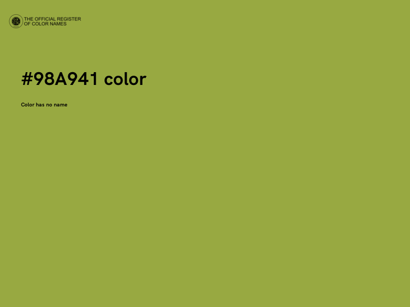 #98A941 color image