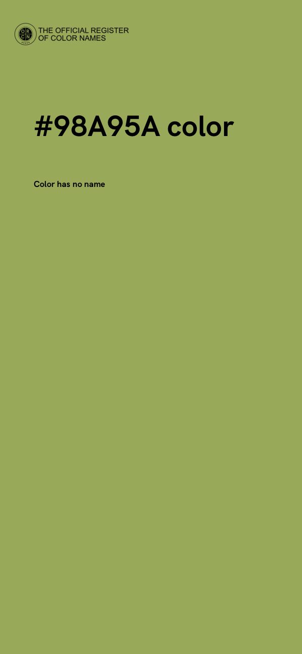 #98A95A color image