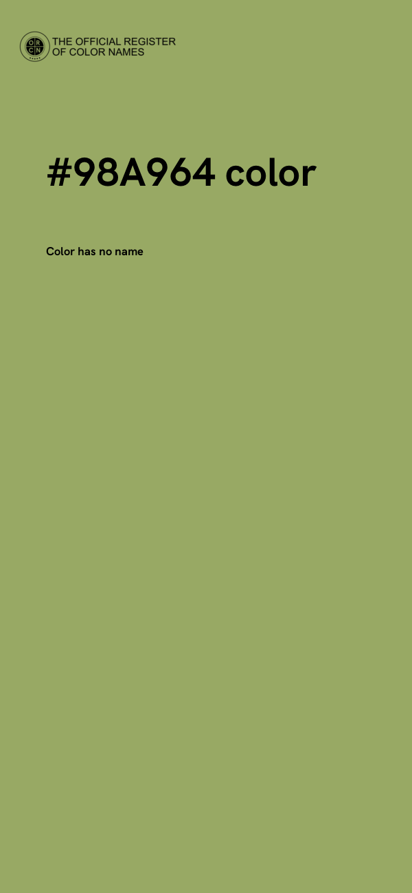 #98A964 color image