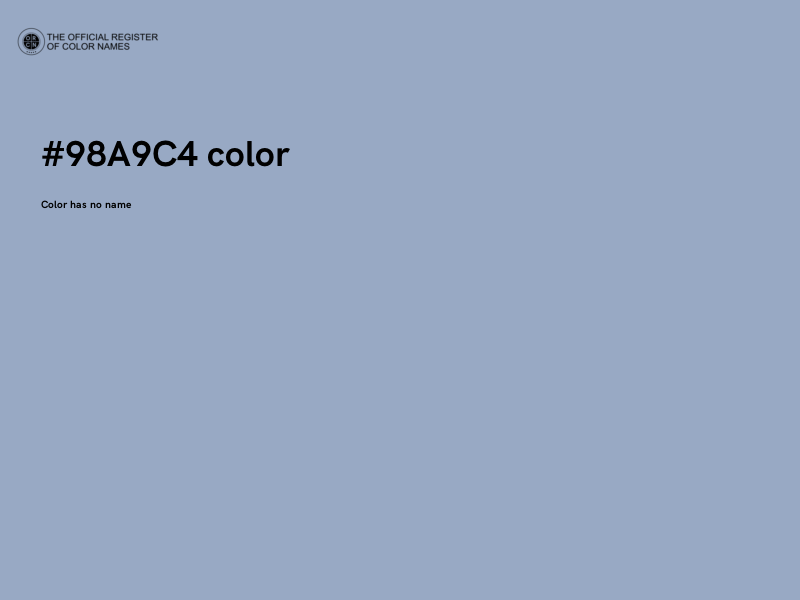 #98A9C4 color image