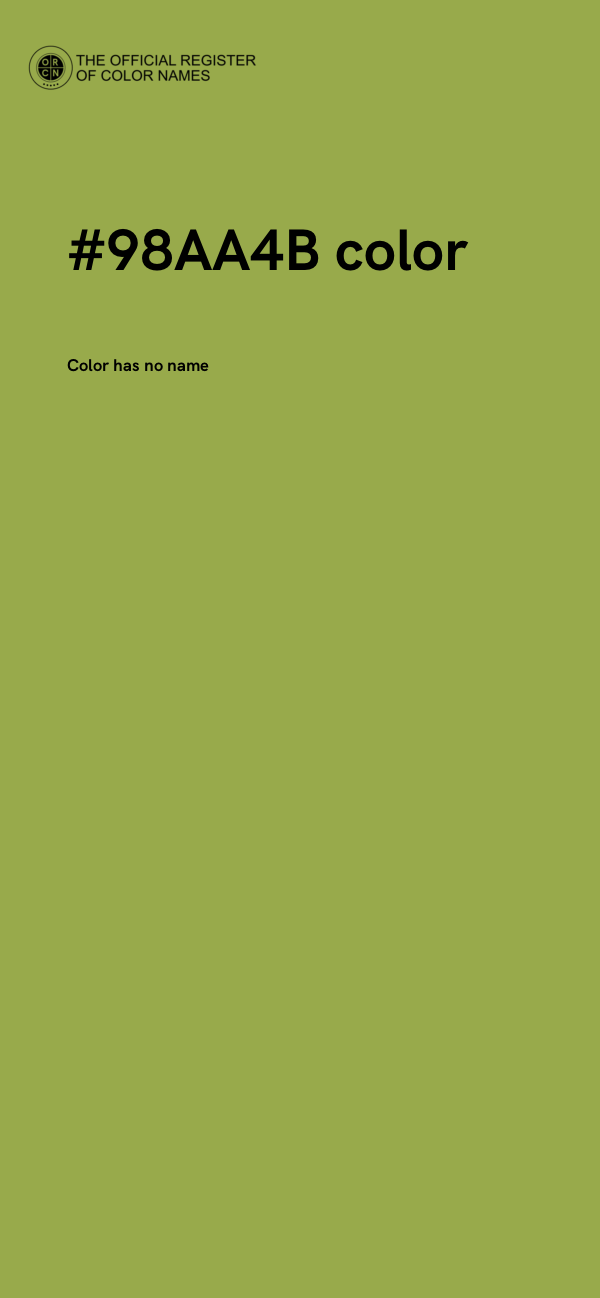 #98AA4B color image
