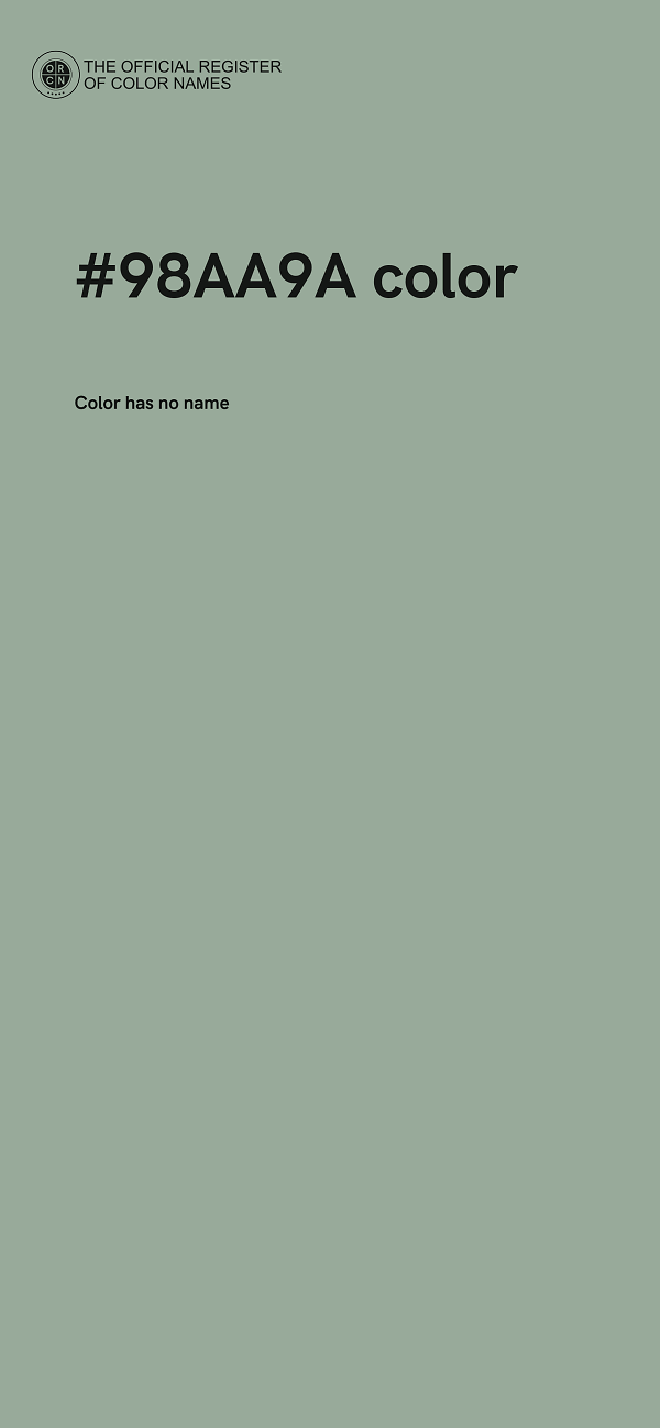 #98AA9A color image