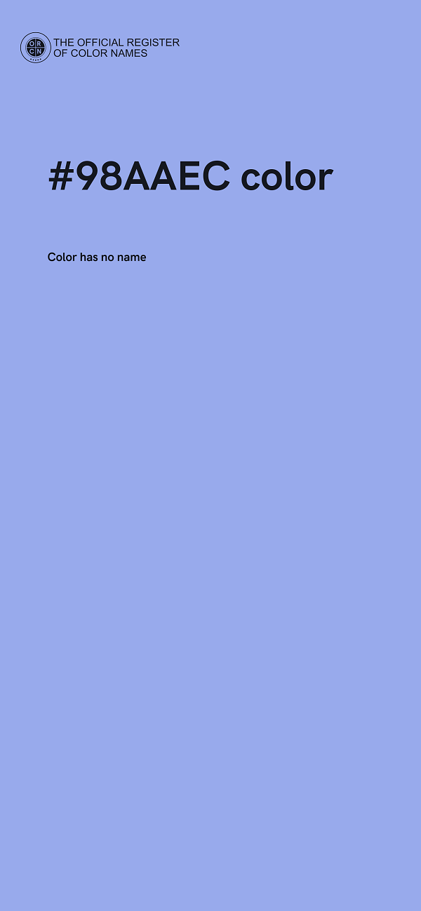 #98AAEC color image