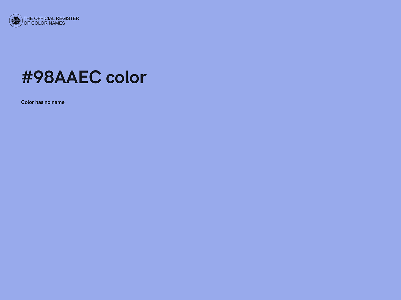 #98AAEC color image