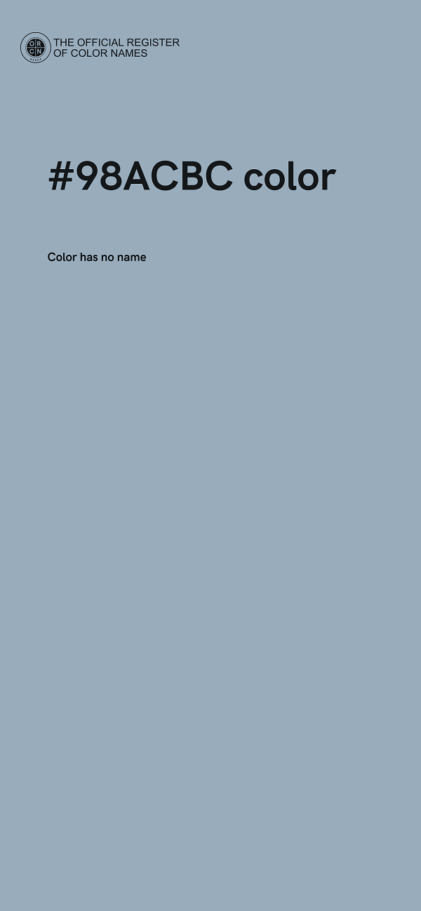 #98ACBC color image
