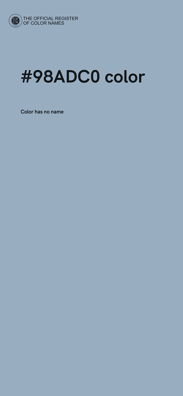#98ADC0 color image