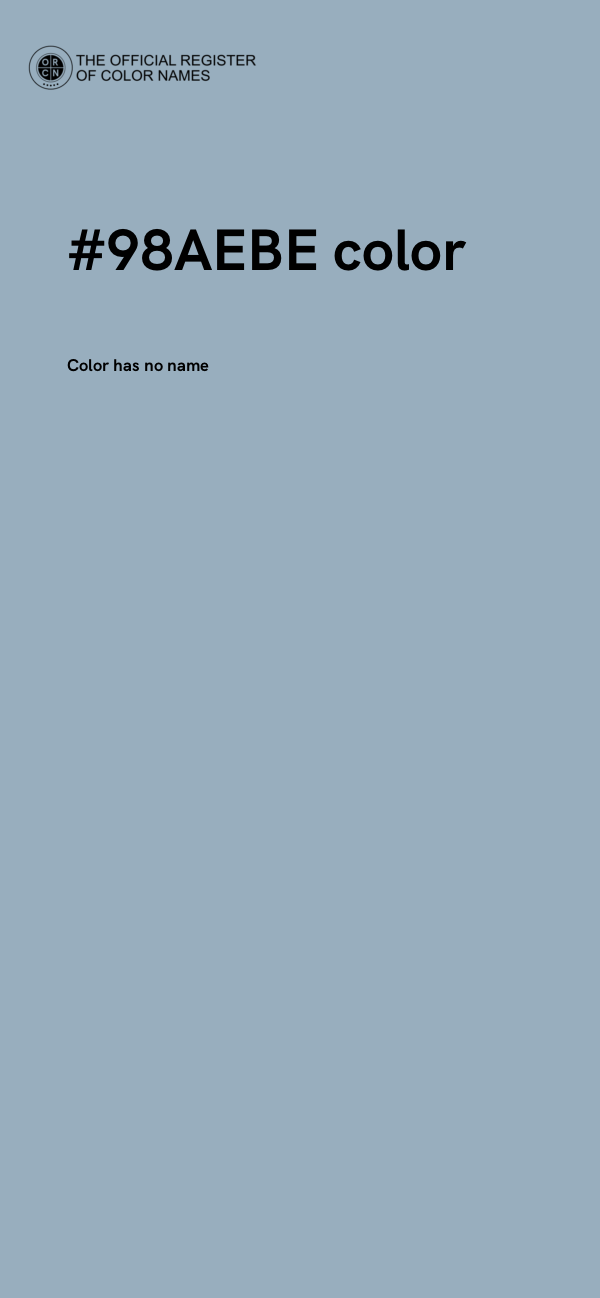 #98AEBE color image