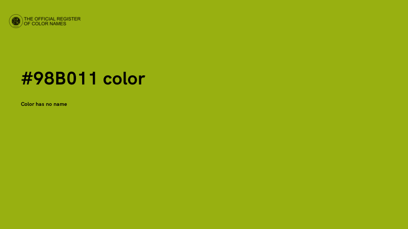 #98B011 color image