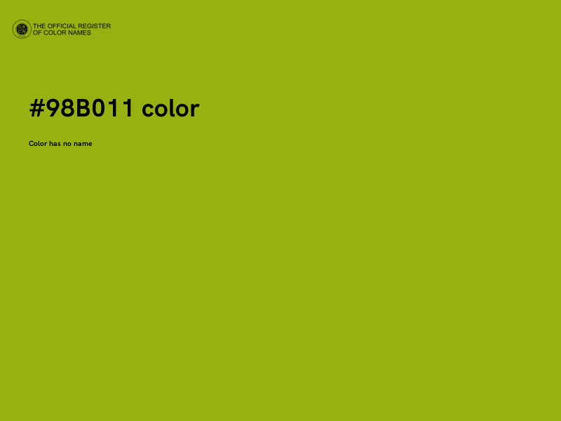 #98B011 color image