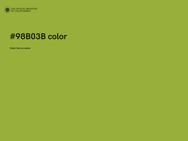 #98B03B color image