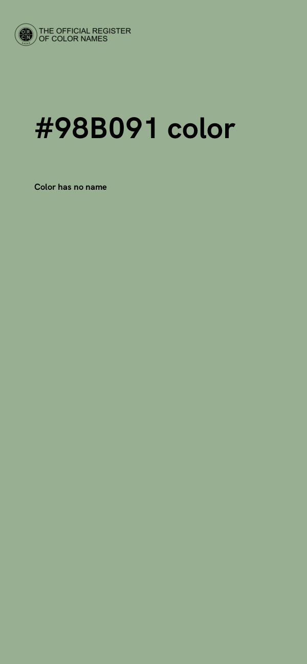 #98B091 color image