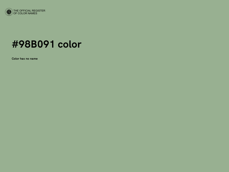 #98B091 color image