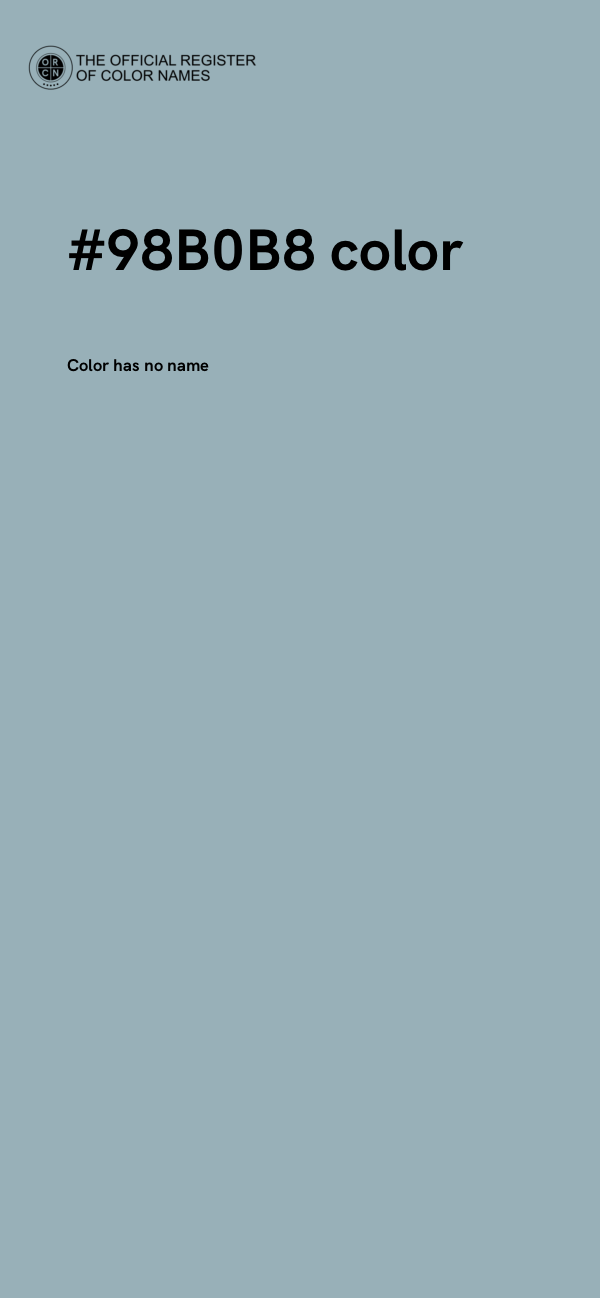 #98B0B8 color image