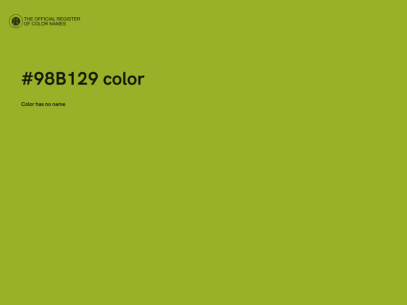 #98B129 color image