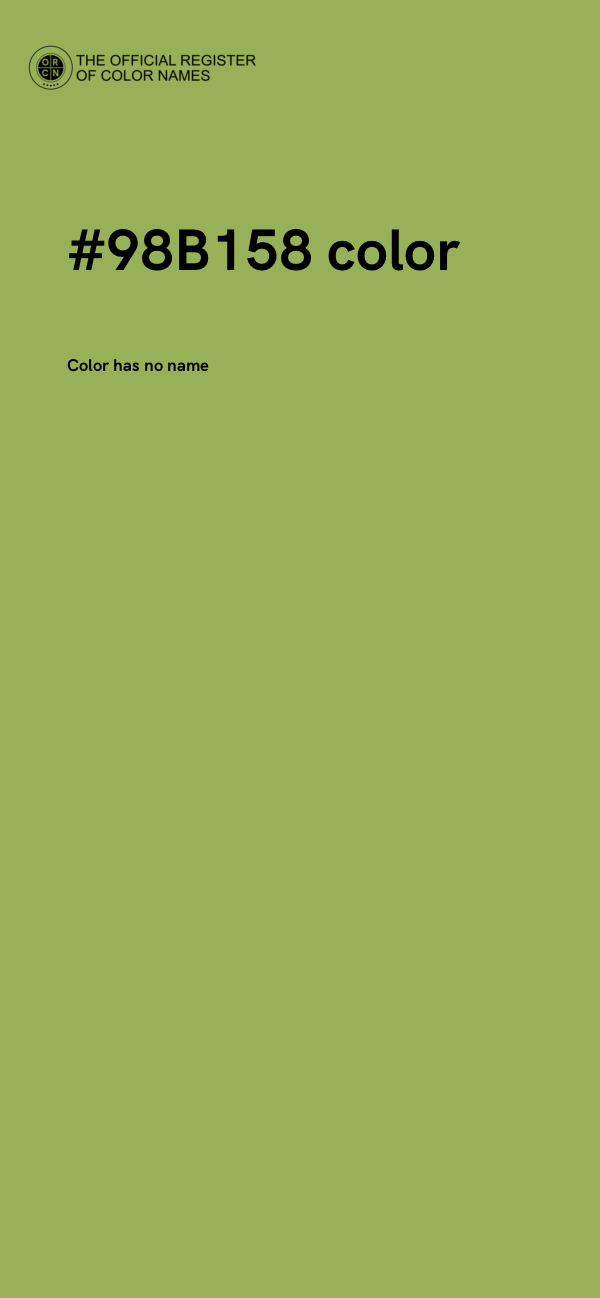 #98B158 color image