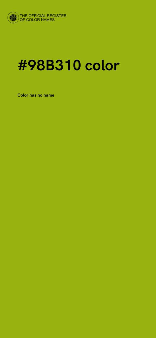 #98B310 color image