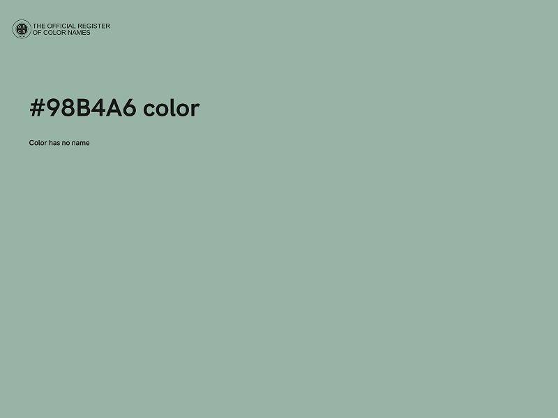 #98B4A6 color image