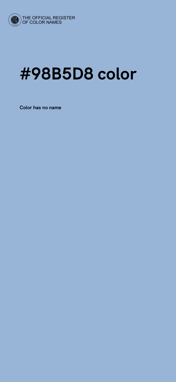 #98B5D8 color image