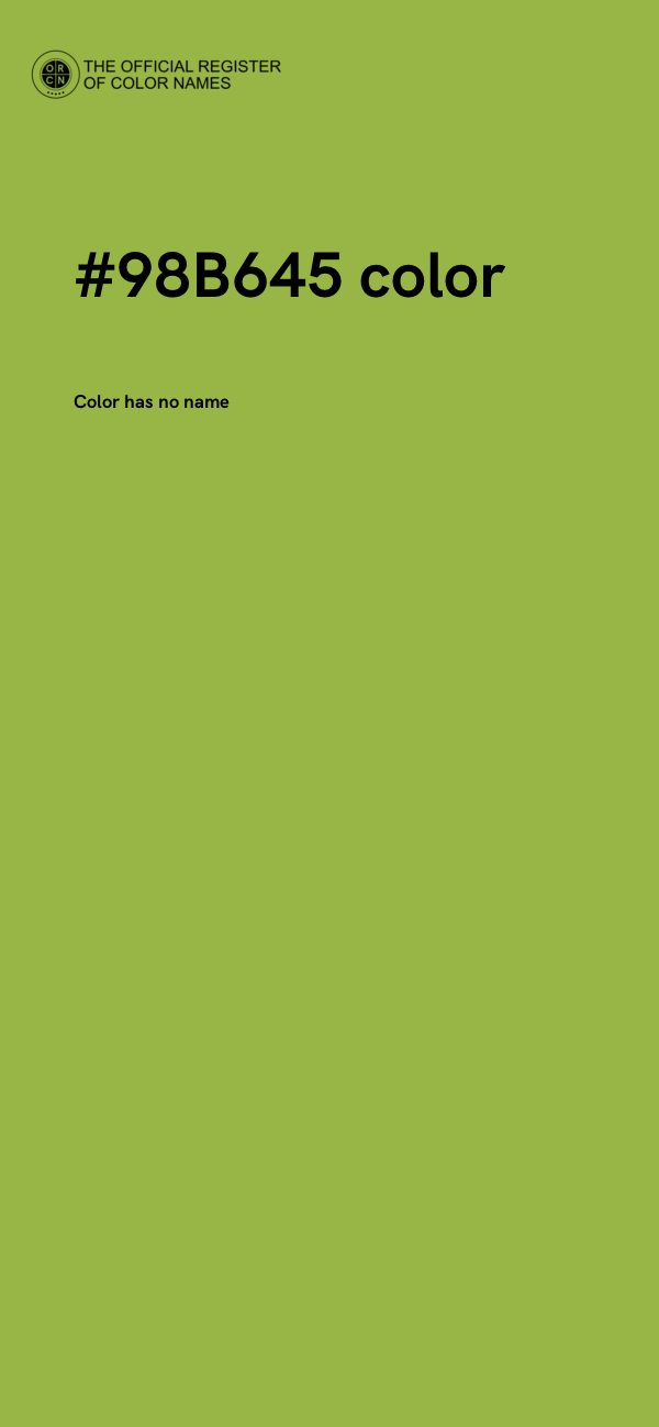 #98B645 color image