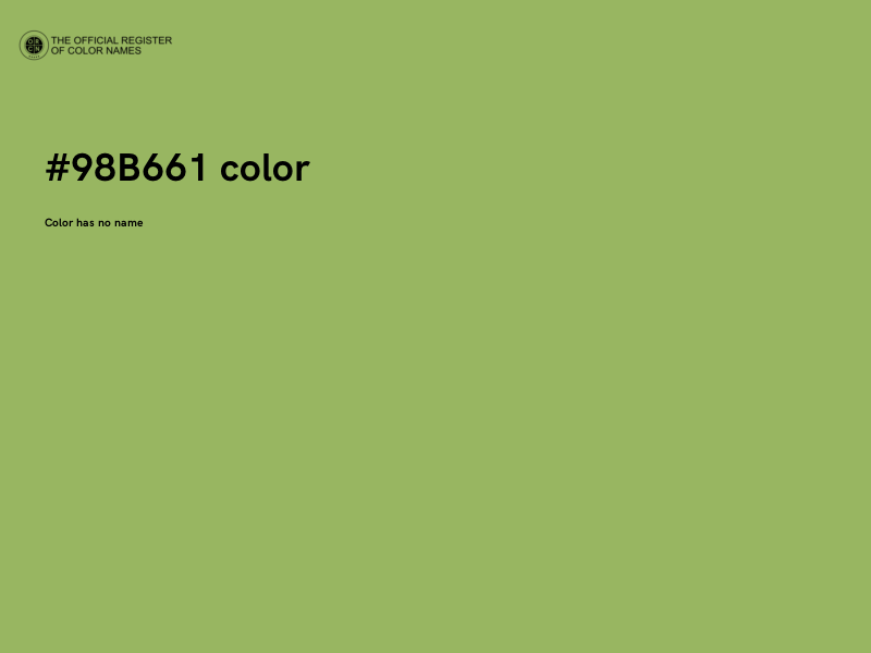 #98B661 color image